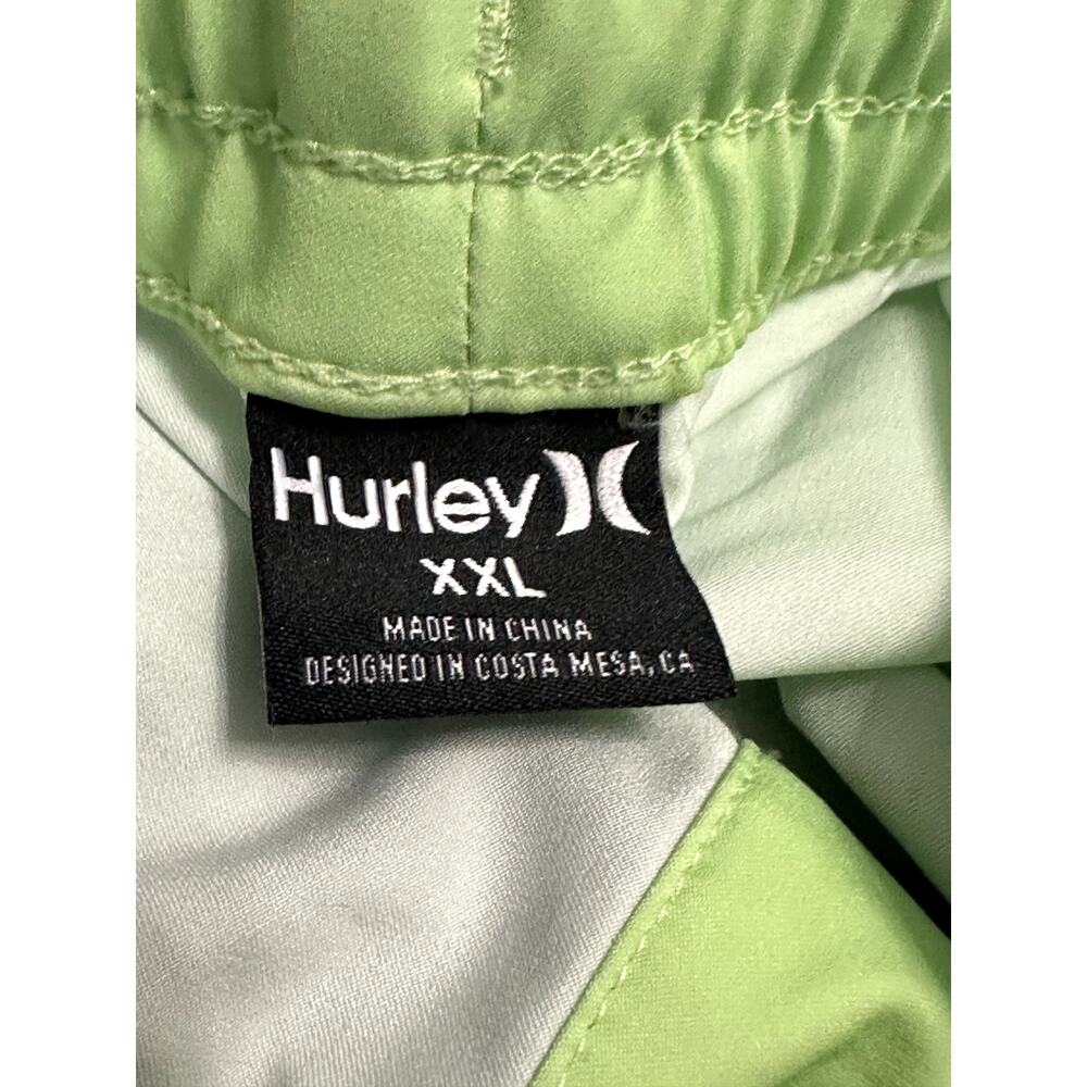 Hurley Lime Green Drawstring Board Shorts Beach Vacation Tropical Style XXL NWT - Picture 9 of 10